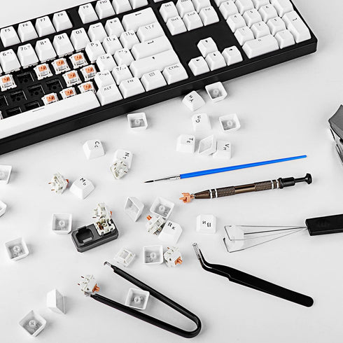 YIMAGUJRX RUNJRX Keyboard Switch Lube Kit with Switch Opener,Switch Puller,Keycap Puller,Lube Brush,Tweezer,Keyboard Switch Lube Tools,Lube for ke...