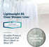 SlipX Solutions Protected Shower Curtain Liner, 3G Lightweight, 70"x72", Clear...