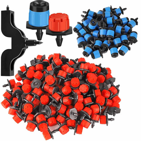 Drip irrigation emitters, 150+30Pcs/set drip irrigation parts for garden watering system, Adjustable nozzle drip irrigation spray nozzle? Used in ...