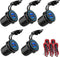 5 Pack Quick Charge 3.0 12V USB Outlet, Qidoe Waterproof QC3.0 Dual USB Power Outlet with Touch Switch Fast Car Charger Socket for 12V-24V Car Gol...