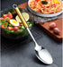 Berglander Solid Spoon, Stainless Steel Gold Handle Solid Cooking Spoon With Titanium Plating, Gold Handle Solid Serving Spoon, Kitchen Spoons, Sp...