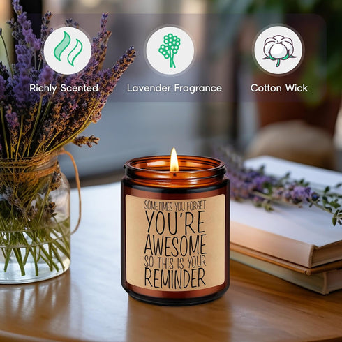 GSPY Thank You Candle - Stress Relief Gifts, Relaxing Gifts for Women, Men - Funny Calming, Relaxation, Birthday Present for Stressed Out People, ...