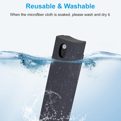BoYata Screen Cleaner Kit 4PCS, 3-in-1 Touchscreen Mist Cleaner Spray Bottle & Microfiber Cloth, Portable Reusable Empty Spray Bottle for Phone/La...