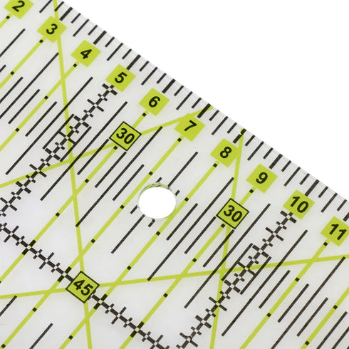 6X 6-inch Quilting Ruler Square Non-Slip Acrylic Quilting Ruler Suitable for Quilting, Sewing and DIY Craft Fabric Cutting Ruler -1PCS...