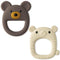 Baby Silicone Teething Toys - 2Pcs Brown Bear Mouse Baby Soothe Teething Chew Toys Infants Soft Teether Toys Toddler Bear and Mouse Design Toy Bab...