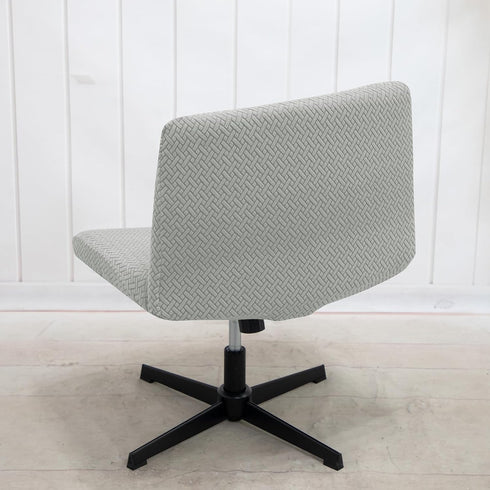 MINGPINHUIUS Armless Adjustable Chair Cover: Accent Vanity Chair Cover Mid Back Wide Slipper Chair Office Desk Swivel Chair,for Living Room Bedroo...