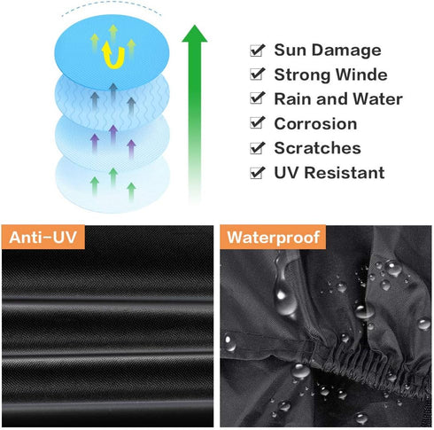 Bike Cover for 2-3 Bike Waterproof Outdoor Bicycle Cover with Lock Hole for Mountain Road Bikes...