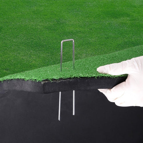 6-inch 11 Gauge Landscape Staples, 20PCS Galvanized Pins Garden Stakes for Weed Barrier, Ground Cover, Holding Fence, Artificial Turf, Irrigation,...