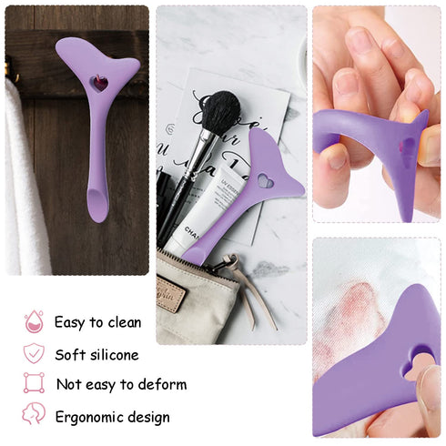 Eyeliner Stencils 4Pcs Reusable Silicone Eyeliner Aid Mascara Shield Eyeliner Eyelash Eyeshadow Lipstick Applicator Guide Tool Multifunctional Eye...