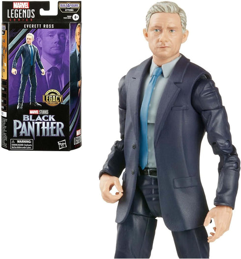 Marvel Legends Series Black Panther Legacy Collection Everett Ross 6-inch MCU Action Figure Toy, 1 Accessory, 3 Build-A-Figure Parts...