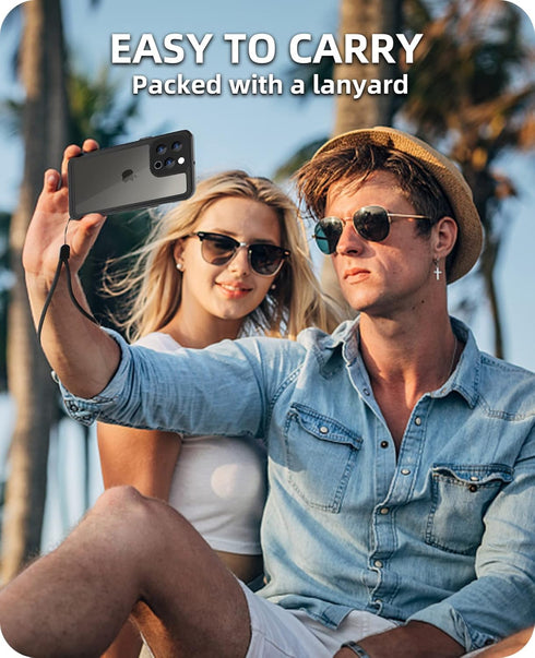 WIFORT for iPhone 12 Pro Waterproof Case Built-in Screen Protector Water Resistant Cover Protective Drop Protection Hard, Shockproof Full Body Def...