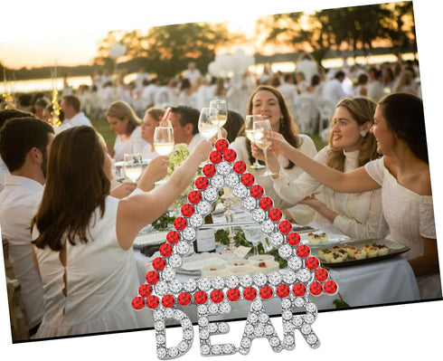 Sorority Jewelry Gift Greek Sorority Gift Dear Triangle Pearl Brooch Pin (DEAR pin)...