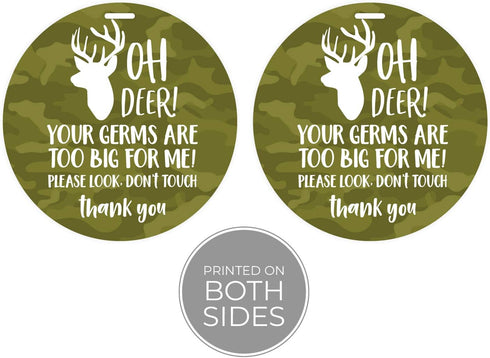 Camouflage Deer Stop No Touching Baby Car Seat Sign/Country Boy Stroller Tag/Camo Car Seat Accessory...