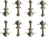 AuRiver 8 PCS Furniture Rocking Chair Bearing Connecting Piece Rocking Chair Bearing Screws Bolts Kits Furniture Connecting Accessories (M8 x 55 m...