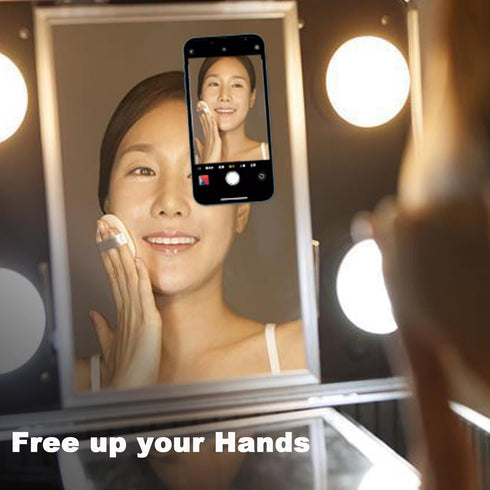 Silicone Suction Phone Case Double-Sides Mount, Silicon Hands-Free Phone Accessory for iPhone and Android, Mirror Shower Phone Holder, Tiktok Vide...