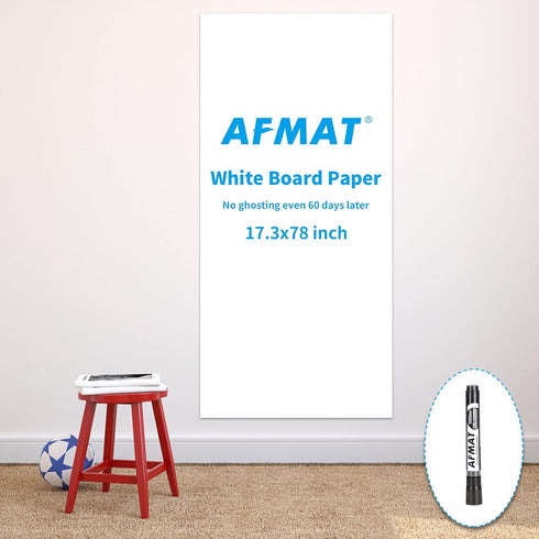 Whiteboard Sticker, 17.3" x 78" Dry Erase Contact Paper, Peel and Stick White Board Wallpaper, Stain-Proof & Super Sticky, No Ghost After 60 Days,...