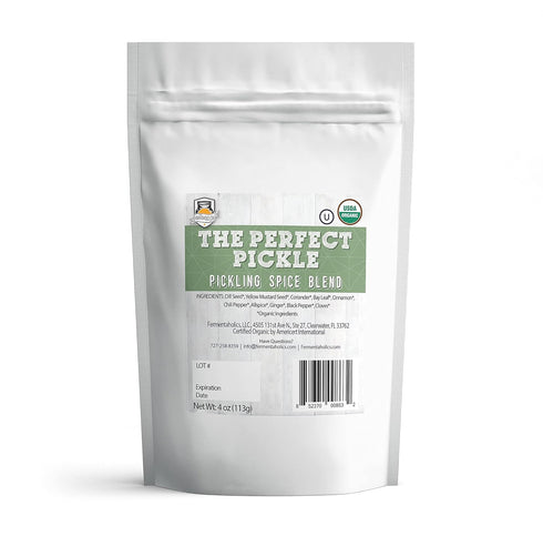 Fermentaholics Certified USDA Organic Pickling Spice | Hand-Blended Pickling Spice For Homemade Pickles | 4 oz. | Enough Spices For Over 2.5 Gallo...