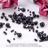 PH PandaHall 1113pcs Mini No Holes Pearls, 6 Sizes Undrilled Imitated Pearl Beads 2.5/4/5/6/7/8mm Black Beads Faux Pearls Loose Beads for Vase Fil...