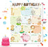 Fancy Land Happy Birthday Poster Chart Safari Animal for Classroom Bulletin Board Decorations 17” x 22”...