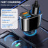 USB C Car Charger, Cigarette Lighter Splitter Adapter,PD 30W & QC3.0 Type C Car Charger,12V/24V Dual USB Type C PD Fast Car Charger Adapter Compat...