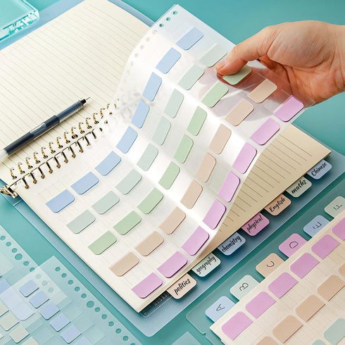 12 Pack Book Tabs for Annotating Books for A5 Refillable Notebook Index Tab 384 Page Tabs for Book Annotation...