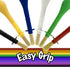 U.S. Art Supply Children's Jumbo Art Brushes Set of 6 - Plastic Handle Round Brushes with Hog Bristles, Stubby Grip - Ideal for Tempera, Poster Pa...