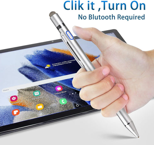 High-Precision Stylus for Lenovo Tab M10 Plus Pencil - Fine Tip Pen with Magnetic Fabric Cap 2 in 1 Sensitive, Ideal for Writing and Drawing, Acti...