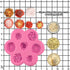 Mini Flowers Fondant Silicone Mold for Sugarcraft Cake Decoration, Cupcake Topper, Polymer Clay, Soap Wax Making Crafting Projects 7-Cavity...
