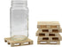 Creative Hobbies 6-Pack Mini Wood Pallet Coasters for Beverages, Hot and Cold Drinks, Mini Building Blocks Stacking, DIY Crafts, 4" x 4" x 11/16"...