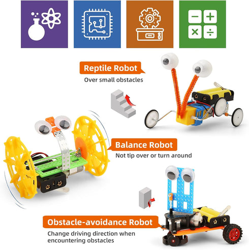 STEM Science Robotics Kit, Experiments Projects Activities for Kids 6-8 8-12, Build Robot Crafts for Boys Toys, DIY Electronic Engineering Buildin...
