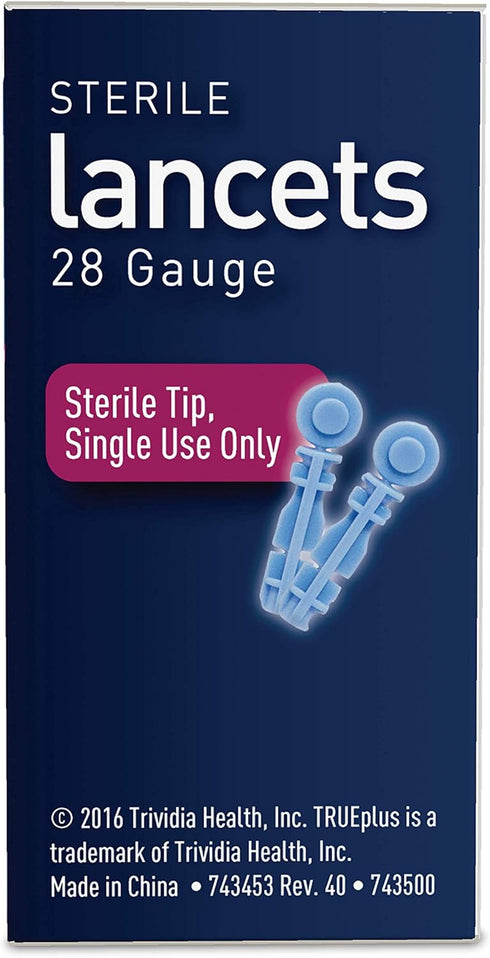 3 x 100ct 28g TRUEplus® Lancets + TRUEplus® Log Book...