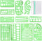 12Pcs Geometric Stencils,Drawing Tools Drafting Templates,Circle Shape Stencils Drawing Stencils Drafting Tools for Art,Design...