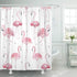 ArtSocket Shower Curtain Watercolor Bath Pink Flamingos Grey Polka Dots Chic Tropical Home Bathroom Decor Polyester Fabric Waterproof 72 x 72 Inch...