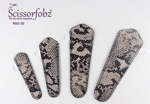 Scissors sheaths by SCISSORFOBZ with ScissorGripper -VALUE PACK-4 sizes- Designer Scissor Covers Holders for embroidery sewing quilting - Quilters...