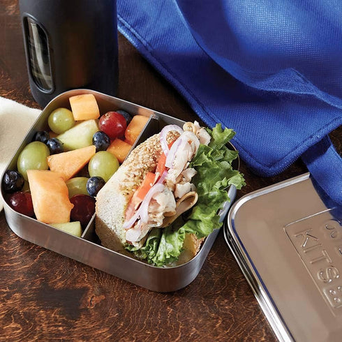 Stainless Steel Bento Box Lunch and Snack Container for Kids and Adults, 2 Sections...