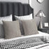 DEZENE Tan Throw Pillow Cases 22x22: 2 Pack Inch Original Striped Velvet Square Decorative Pillow Covers for Farmhouse Couch...
