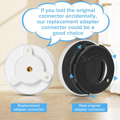 2Pack Mounting Plate Compatible with Google Nest Cam Outdoor (Battery) Camera, Replacement for Original Nest Cam Bracket, Wall Mount for Google Ne...