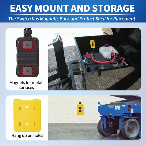 USLICCX 12V DC Dump-Trailer Remote-Control-Switch - for Double/Single Acting Electric Hydraulic Pumps Kit Power Unit Truck Gate Tipper Trailer Hoi...