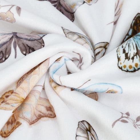 BORITAR Baby Blanket Super Soft Double Layer Minky with Dotted Backing for Girls, Receiving Blanket with Multicolor Butterfly Printed Blanket 30 x...