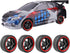 12mm Hex Wheels & Rubber Tires OD 2.52" Pre-Glued for Traxxas 4 Tec 2.0 1/18 Latrax Teton Tamiya TT02 Redcat Lightning EPX HSP Flying Fish Kyosho ...