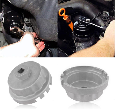 Oil Filter Wrench Compatible with Toyota 4Runner Sienna Tundra Tacoma with 2.5L to 5.7L Engines,Car Accessories 64mm Oil Filter Removal Tool with ...