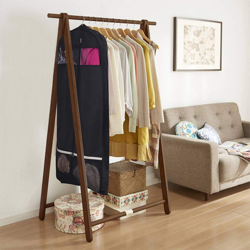 KIMBORA 54" Trifold Dress Garment Bags for Travel Gusseted Suit Cover with 2 Large Mesh Shoe Pockets (Black)...