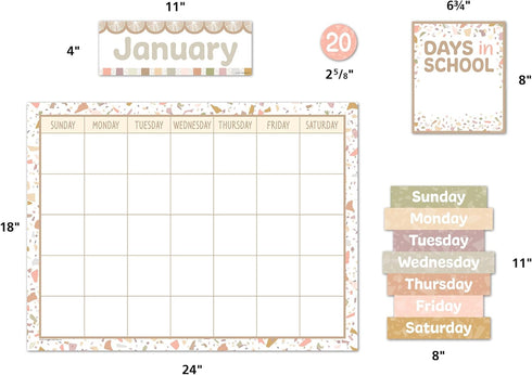 Teacher Created Resources Terrazzo Tones Calendar Bulletin Board (TCR7201)...