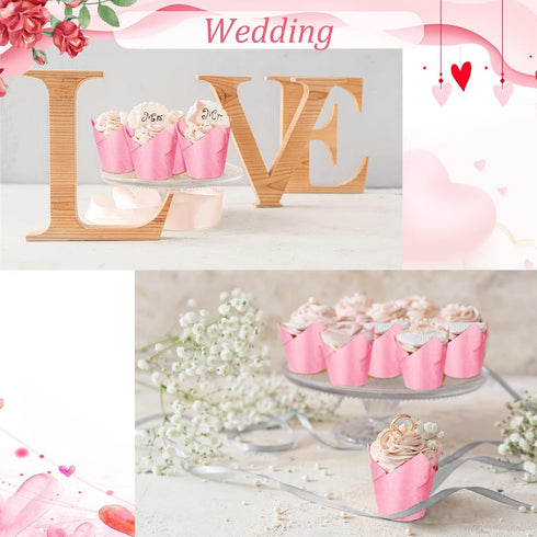 200 Pcs Tulip Cupcake Liners Muffin Baking Cupcake Liners Baking Cups Holders Heat Resistant Muffin Liners Wrappers for Wedding Party Birthday Bab...