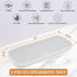 Silicone Organizer Tray, Soap and Sponge Holder for Kitchen Sink, Bathroom - Storage Tray for Dish Brush, Soap Dispenser, Dishwashing Accessories-...