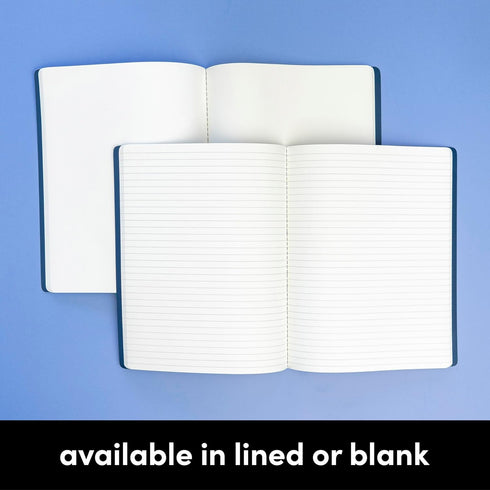 PAPERAGE Soft Cover Blank Journal Notebook, 2 Pack, (Black), 100 Pages, Large 7.5 inches x 9.5 inches, Ideal for Sketch Book, Note Taking & Travel...
