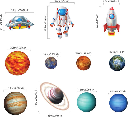 Blulu 30 Pcs Outer Space Party Decoration Hanging Swirls Blue Solar System Planet UFO Rocket Astronaut Foil Swirls Ceiling Hanging Decoration for ...