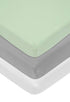American Baby Company 15" x 33" Fitted Bassinet Sheet, 100% Natural Cotton Jersey Knit, Celery/Gray/White, Soft Breathable, for Boys and Girls, Pa...