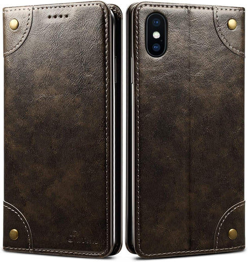 iPhone XR Case, SINIANL Leather Wallet Folio Case Book Design Flip Cover with Stand and ID Credit Card Slot Magnetic Closure for iPhone XR 6.1 inc...
