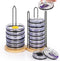 Tumbler Lid Organizer, 2 IN 1 Stacking Tumbler Lid Holder Vertical Storage for Up to 20 Lids, Space-Saving Design Cup Lid Organizer Storage Rack f...